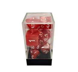 Marble Red/White Polyhedral 7-Die Set