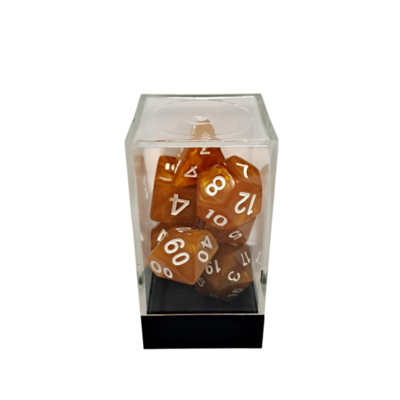 Marble Yellow/White Polyhedral 7-Die Set