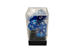 Marble Blue/White Polyhedral 7-Die Set