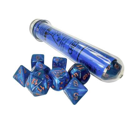 Borealis Midnight/Copper Polyhedral 7-Die Set (with bonus die)