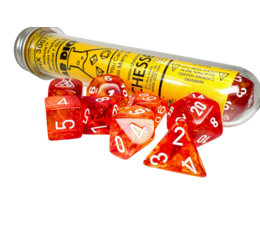 Nebula Molten/White Polyhedral 7-Die Set (with bonus die)