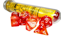 Nebula Molten/White Polyhedral 7-Die Set (with bonus die)