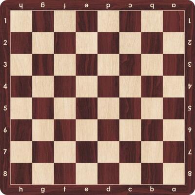 Wood Grain Rubber Chess Board, 5.7cm Square