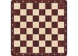 Wood Grain Rubber Chess Board, 5.7cm Square
