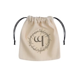 Elvish Dice Bag: Beige & Black