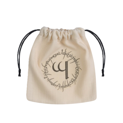 Elvish Dice Bag: Beige & Black