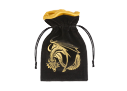 Japanese Dice Bag: Black & Golden Velour