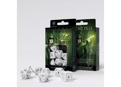 Elvish Dice Set: White & Black