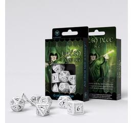 Elvish Dice Set: White & Black