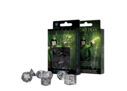 Elvish Dice Set: Translucent & Black