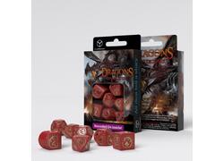 Dragons Modern Dice Set: Ruby