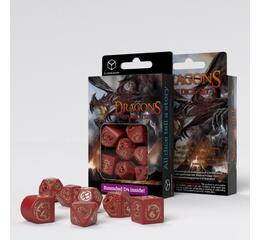 Dragons Modern Dice Set: Ruby