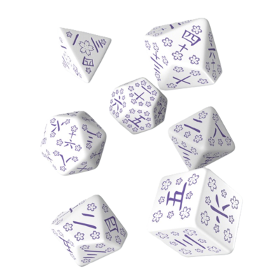 Japanese Dice Set: Blue Star Lotus