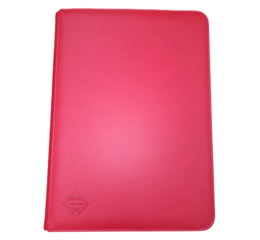 9-Pkt Premium Zippered Binder Red