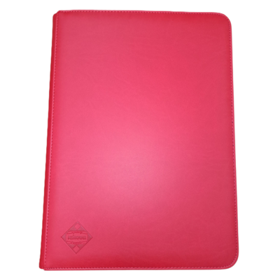 9-Pkt Premium Zippered Binder Red