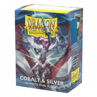DS Matte Dual Cobalt/Silver Sleeves 100ct