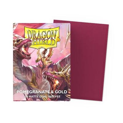 DS Matte Dual Pomegranate/Gold Sleeves 100ct