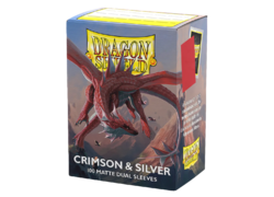 DS Matte Dual Crimson & Silver Sleeves 100ct