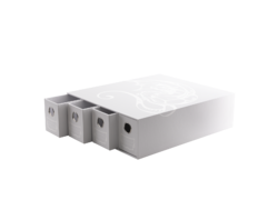 DS Fortress 4-Card Drawers Horizontal White