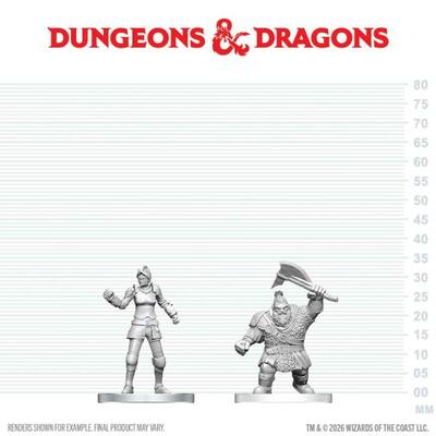 D&D Nolzur's Mini: Cultist of Bane & Dwarf Zhentilar Soldier
