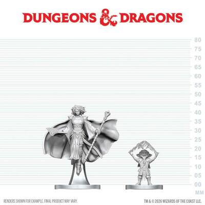 D&D Nolzur's Mini: Gnome Warlock & Aasimar Wizard