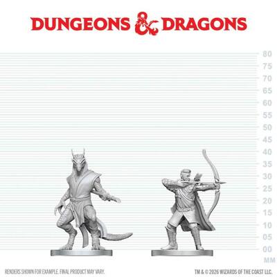 D&D Nolzur's Mini: Elf Ranger & Dragonborn Monk