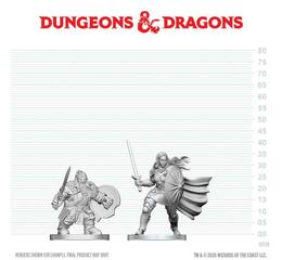 D&D Nolzur's Mini: Dwarf Fighter & Orc Paladin
