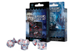 Classic RPG Dice Set: Translucent & Blue-Red