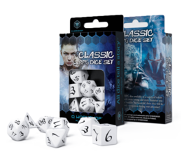 Classic RPG Dice Set: White & Black