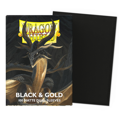 DS Standard Matte Dual Black & Gold Sleeves 100ct