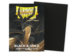 DS Standard Matte Dual Black & Gold Sleeves 100ct