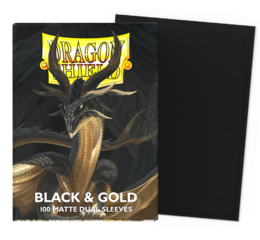 DS Standard Matte Dual Black & Gold Sleeves 100ct