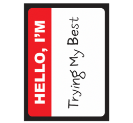 I’m Trying Double-Matte White Core Deck Protector 50ct
