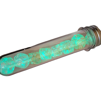 Borealis Champagne/White Lab Polyhedral 7-Die Set
