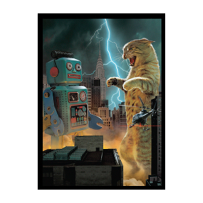 Movie Cats: Catzilla Double-Matte White Core Deck Protector 50ct