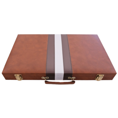 Leather Acrylic Folding Backgammon Set
