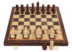 Magnetic Walnut Staunton Series Folding Wooden Chess Set