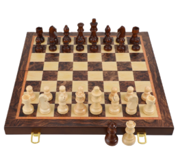 Magnetic Walnut Staunton Series Folding Wooden Chess Set