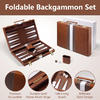 Leather Acrylic Folding Backgammon Set